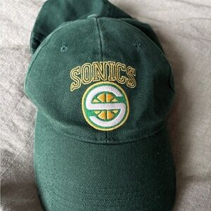 Seattle Sonics NBA Green Cotton Flex Fit Cap Small/Med. Size **SEE DESCRIPTION**